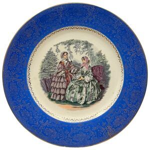Blue Century Salem China  23 Karat Gold Decorative Plate. Made in USA.